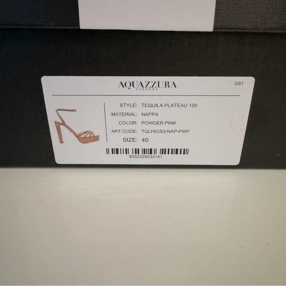 Aquazzura Tequila Plateau 120 Embellished Leather Sandals - Picture 8 of 12